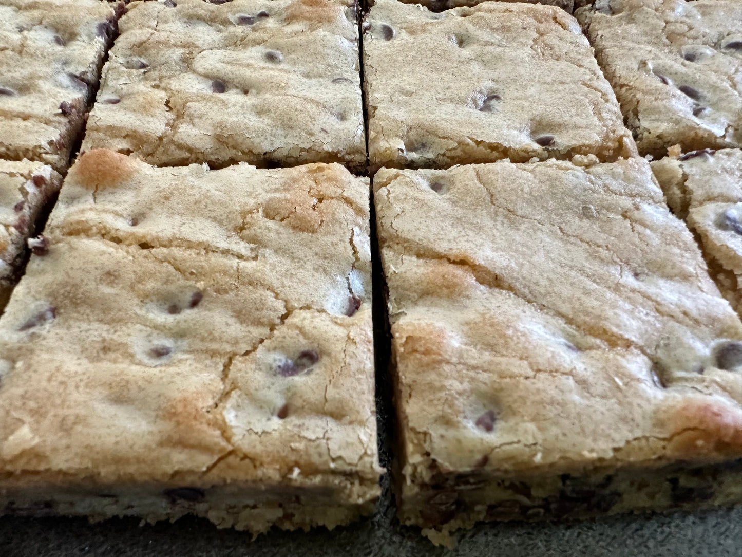 Chocolate Chip Blondies (2 dozen) | Order by Wednesday 12/6, Pick Up on Friday 12/8 3:30-5:30