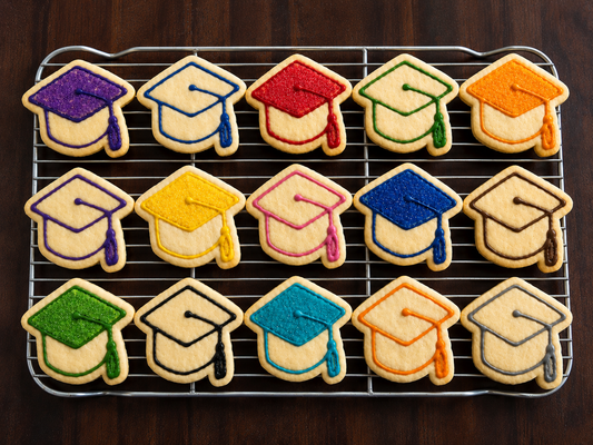 Graduation Butter Shortbread Cookies