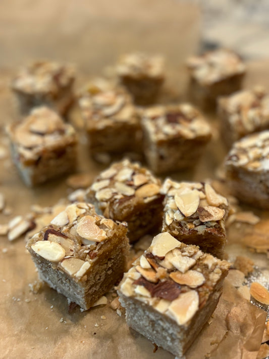 Almond Marzipan Mini Squares (3 dozen)|Contact us to arrange pick up. Please allow at least 2 business days for order processing.