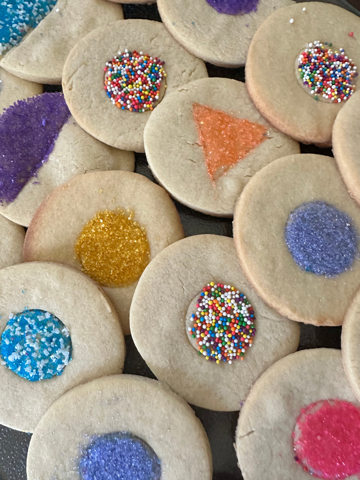 Butter Sprinkle Cookies (20 cookies) | View shape & color options.