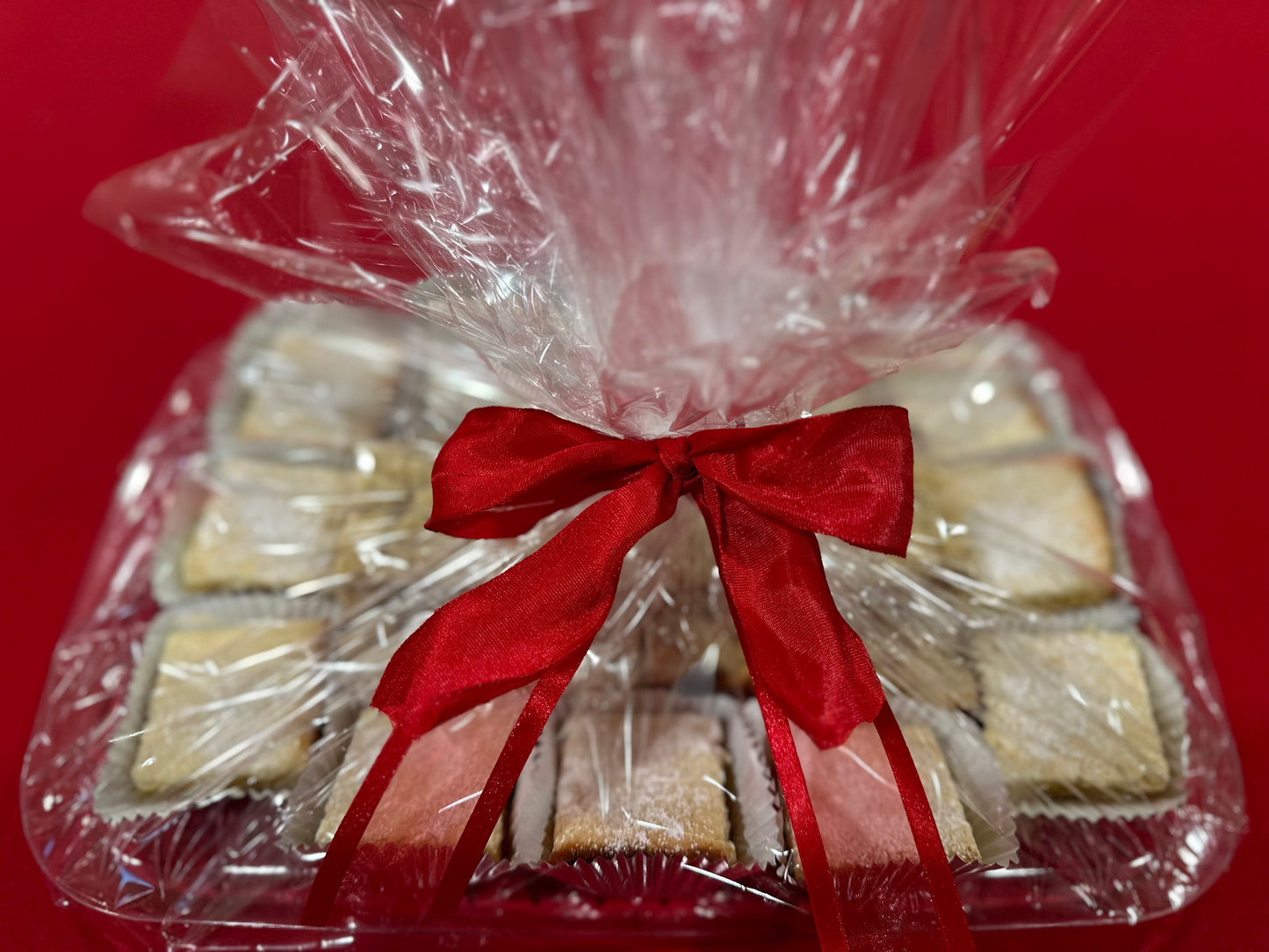 Elevate your order with our Gift Presentation—ideal for events, celebrations, and thoughtful gifts. 

Your order will be beautifully arranged on a display tray, wrapped in clear cellophane, and finished with a coordinating bow.

Only an additional $8 to each product ordered. 