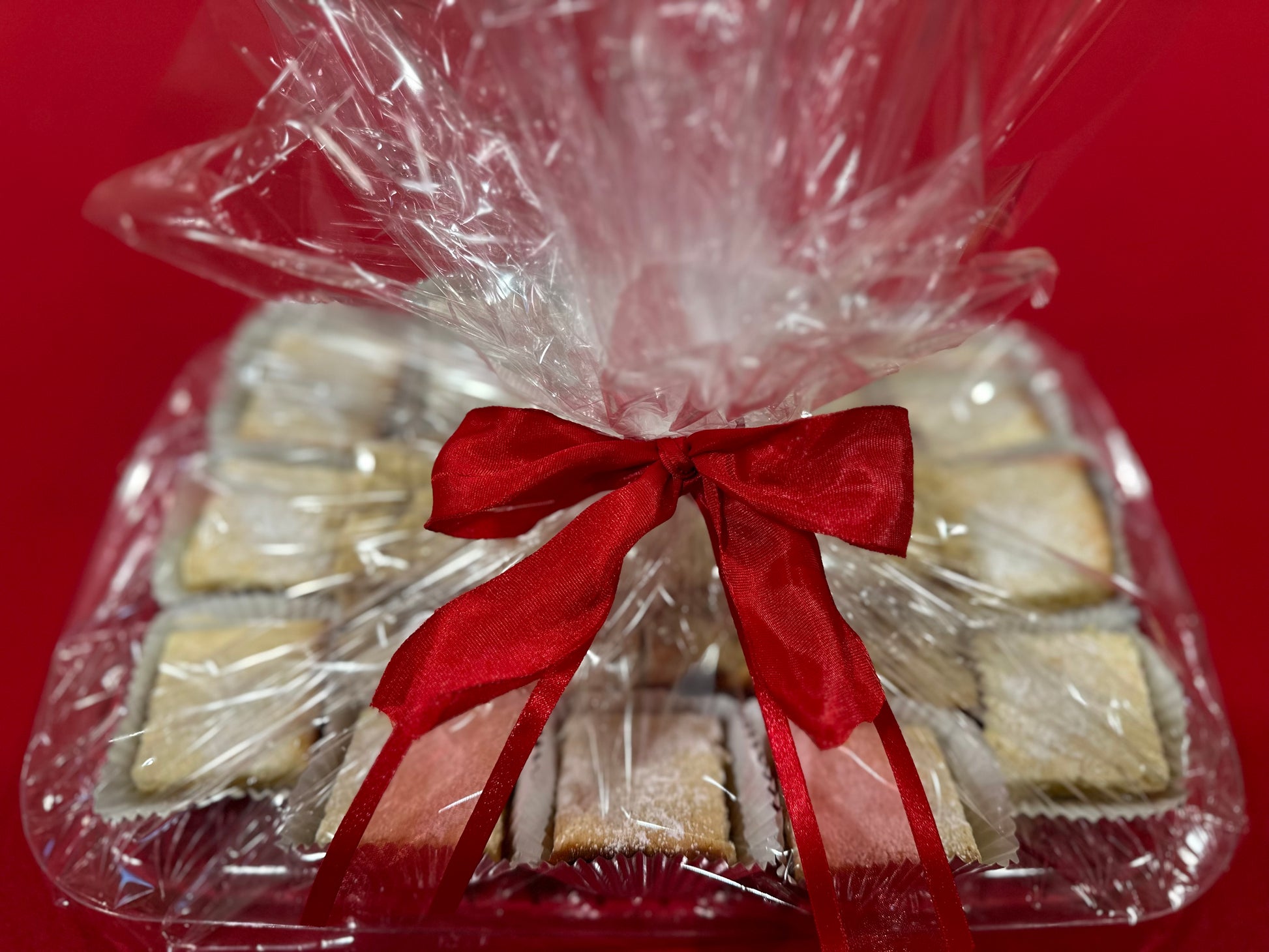 Elevate your order with our Gift Wrap Presentation—ideal for events, celebrations, and thoughtful gifts. 

Your order will be beautifully arranged on a display tray, wrapped in clear cellophane, and finished with a coordinating bow.

Only an additional $8 to each product ordered. 