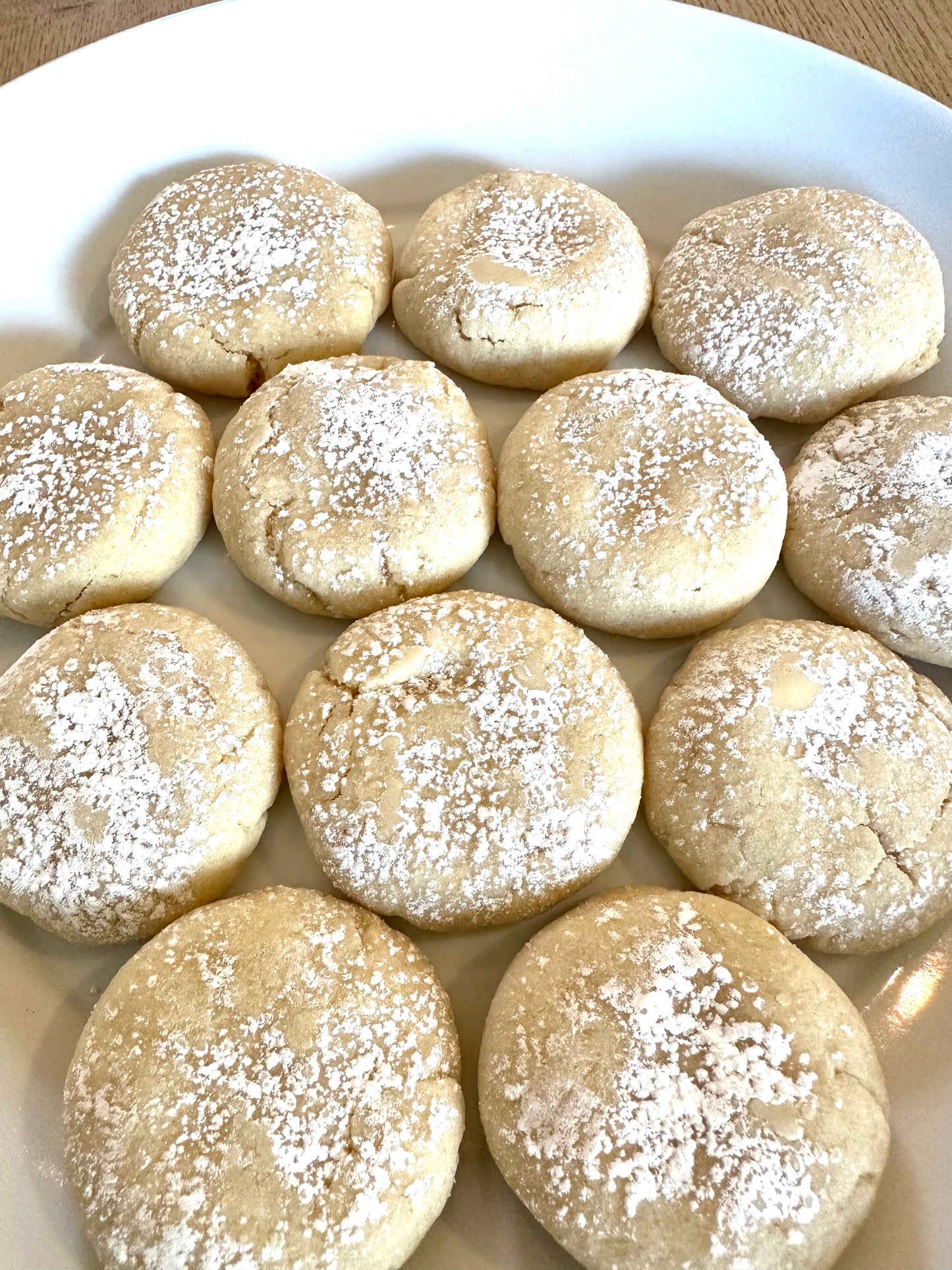 Soft Almond Pillow Cookies (2 dozen) Order by Wednesday 12/6, Pick Up on Friday 12/8 3:30-5:30