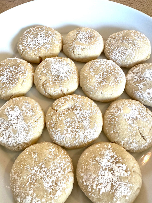 Soft Almond Pillow Cookies (2 dozen) Order by Wednesday 2/14, Pick Up on Friday 2/16 3:30-5:30