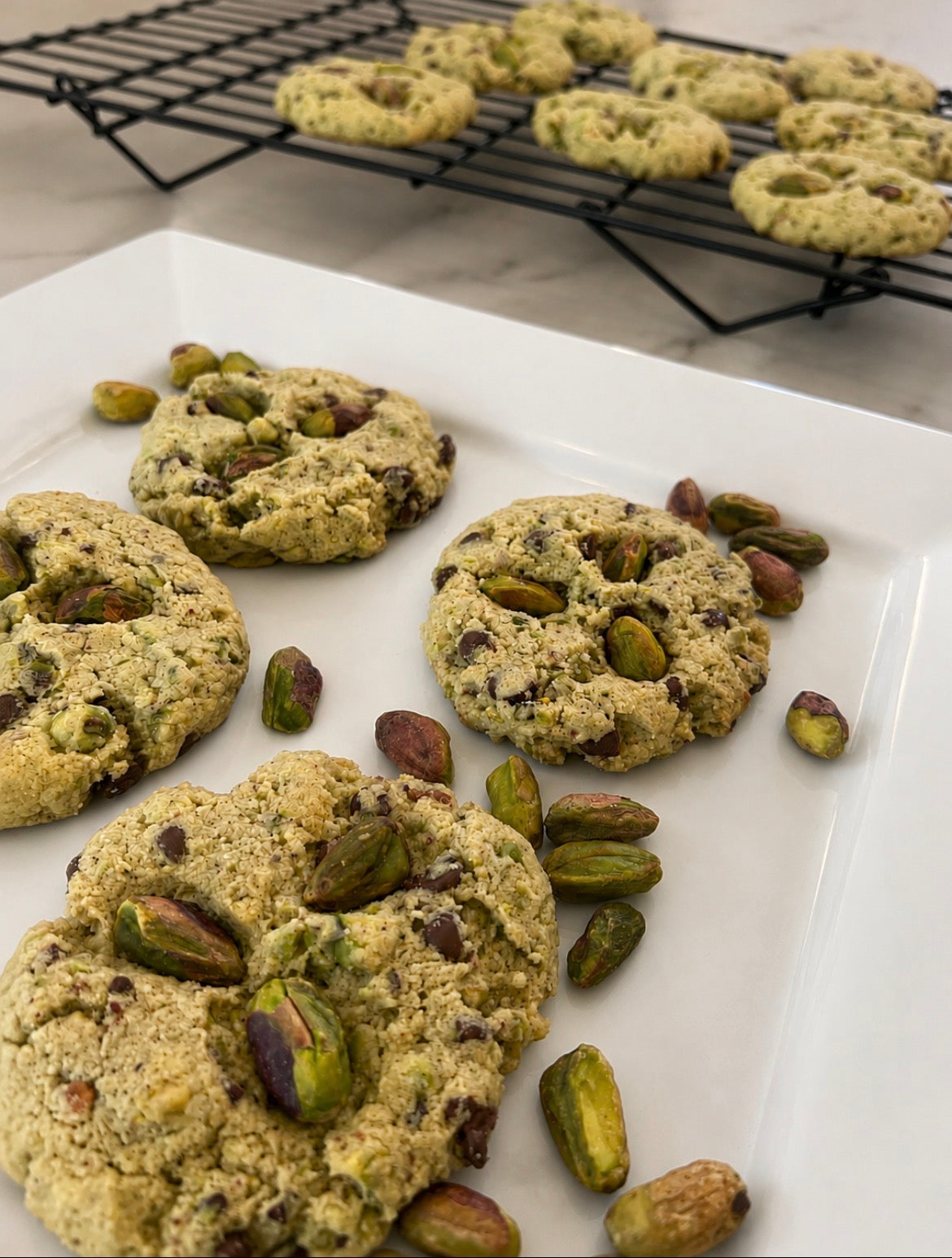 Healthy Pistachio Chocolate Chip Cookies *gluten/dairy conscious* (10 Cookies) | View details.