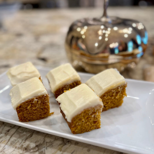 Pumpkin Cake Squares (20 squares) | Contact us to arrange pick up. Please allow at least 2 business days for order processing.