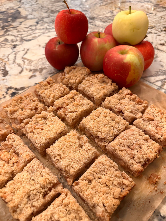 Apple Pie Bars (16 bars) | Please contact us for pick up. Allow at least 2 business days between order and pick up date.