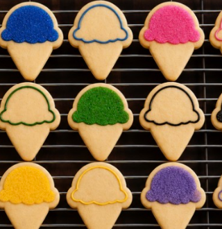 Butter Sprinkle Cookies (20 cookies) | View shape & color options.