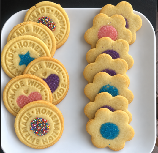 Butter Sprinkle Cookies (20 cookies) | View shape & color options.